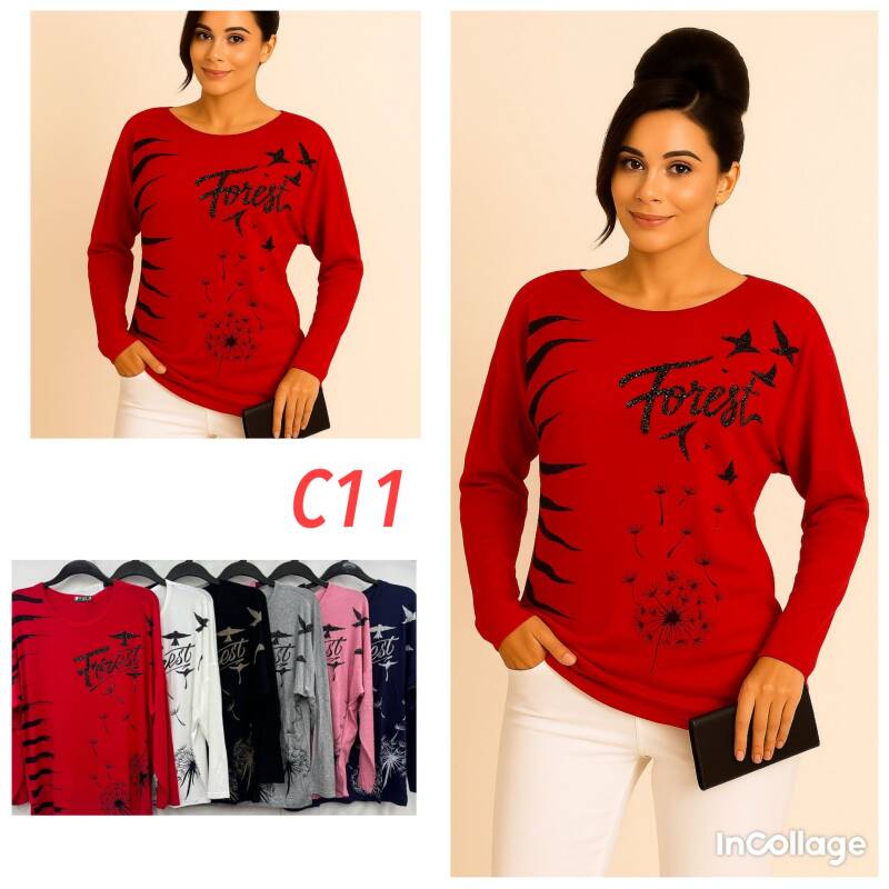 Bluzki damskie Roz XL-3XL, Mix Kolor .Paczka 10 szt